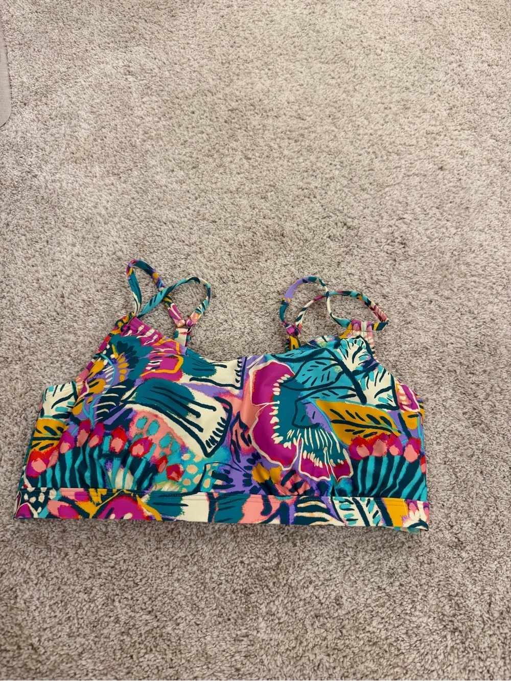 Women’s Tropical Print Swim Top - Multicolor